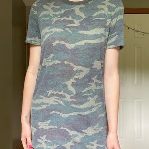 Camo tshirt dress